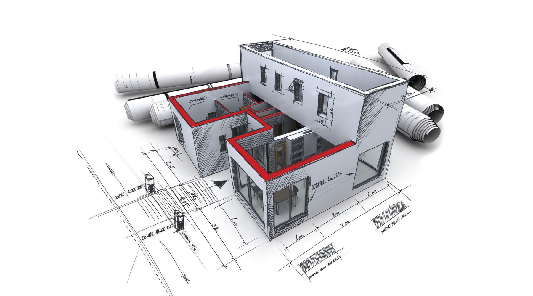 2D in 3D projektiranje vseh vrst objektov visokih gradenj